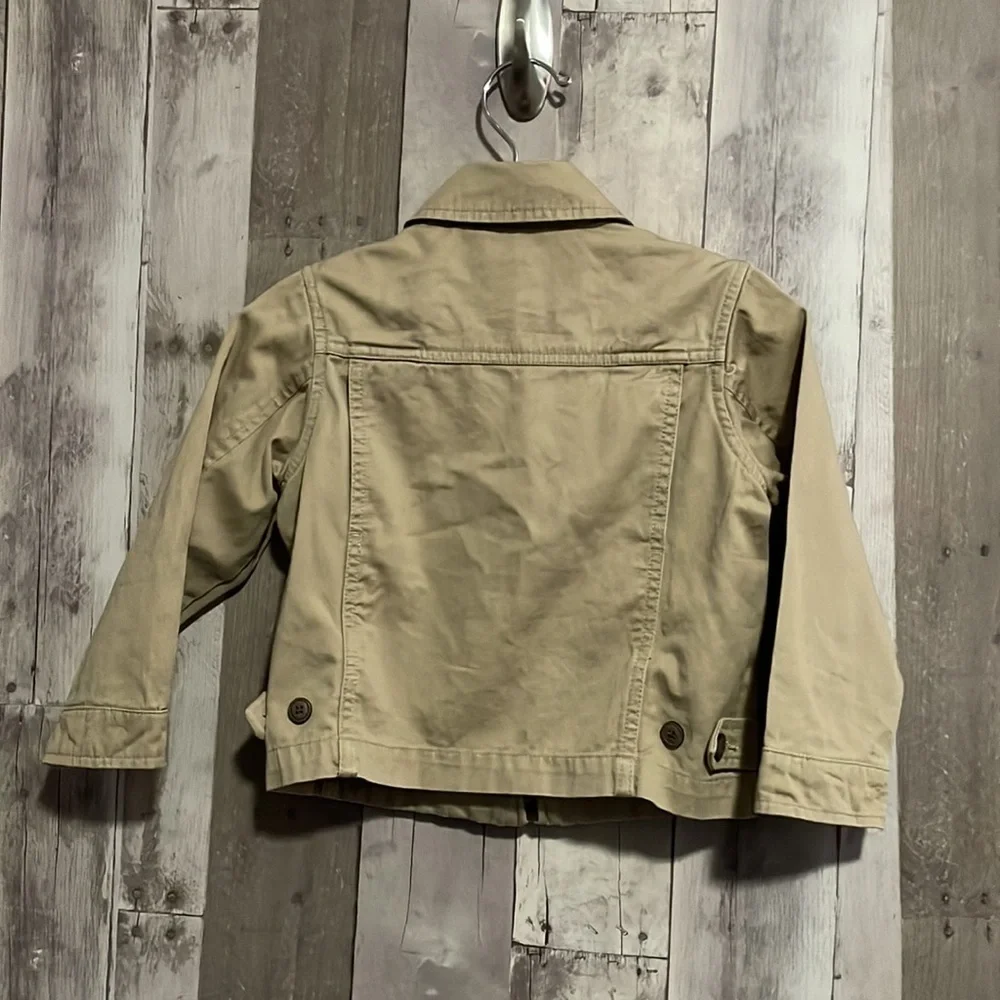 Ralph Lauren boys polo khaki Front zip jacket size 3 EXCELLENT CONDITION